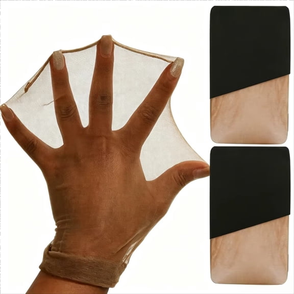 Dark Brown HD Skin Tone Wig Caps 4Pcs, Ultra Thin Invisible Stocking Hair Liners.