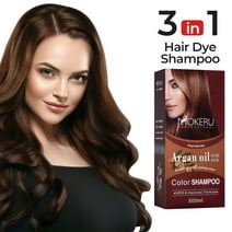 Dark Brown Hair Shampoo Hair Color Shampoo for Gray Hair,3 in 1 Natural Dark Brown Hair Dye Shampoo for Men & Women, 500ML