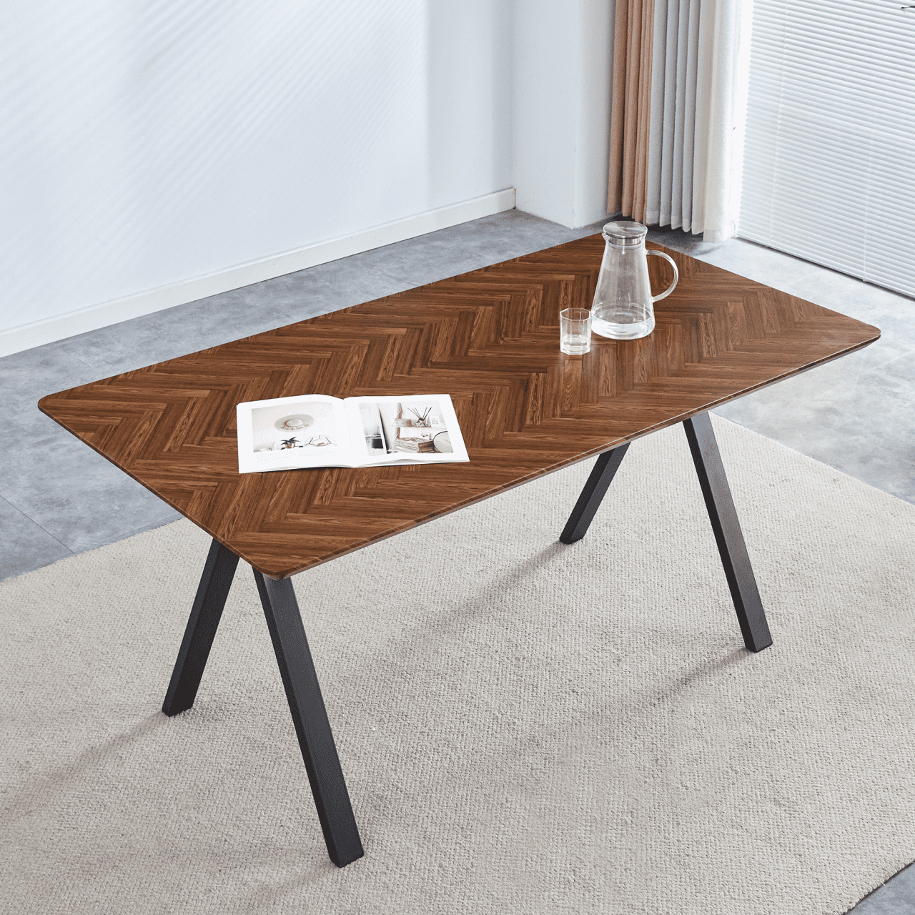 【LIFE FURNITURE 】HERRINGBONE TABLE Herringbone Dining Table
