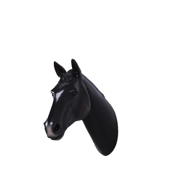 Dark Brown Horse Head Statue