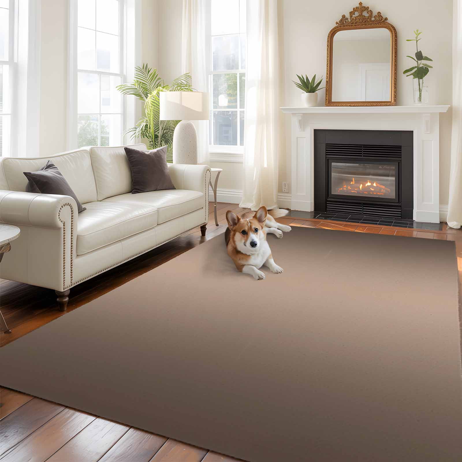 Dark Brown Large Area Rugs 5x8 ft Ombre Solid Color Gradient Modern Art ...