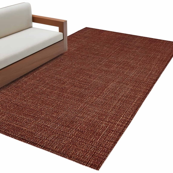 Dark Brown Large Area Rugs for Bedroom Living Room, Soft Non Slip Carpet Bedside Rug, Vintage Country Monochrome Chocolate Color Rectangular Floor Cover Kitchen Accent Rug 4'x6' for Office