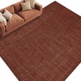 thumbnail image 1 of Dark Brown Large Area Rugs for Bedroom Living Room, Soft Non Slip Carpet Bedside Rug, Vintage Country Monochrome Chocolate Color Rectangular Floor Cover Kitchen Accent Rug 6'x9' for Office, 1 of 9