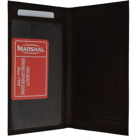 Dark Brown Leather Checkbook Cover