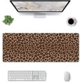 thumbnail image 1 of Dark Brown Leopard Gaming Mouse Pad Large Mouse Pad (31.5x11.8 Inch) Non-Slip Rubber Base Large Desk Mat Desk Protector for Home Office Gaming Work, 1 of 6