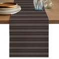 thumbnail image 1 of Dark Brown Line Striped Short Table Runner 36 Inches Long,Farmhouse Brown Stripes Cotton Linen Table Runners Dresser Scarves,Fabric Tabletop Scarf Furniture Cover for Home Dinner Party Decor 13"x36", 1 of 9