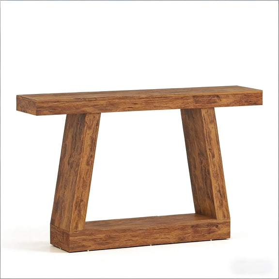 Dark Brown MDF Console Table 55.1"