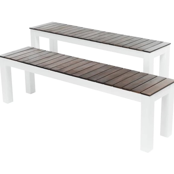 Dark Brown Main Color - Modern Picnic Bench - Backyard Party - Elevate Outdoor Decor