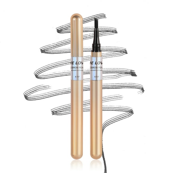 Dark Brown Microblading Eyebrow Pen, Microblading Tattoo Brow Pen With A Micro-Fork Tip Applicator, 4 Point Eyebrow Pencil Waterproof Smudge Proof Four-Fork Liquid Eyebrow Pencil Long Lasting