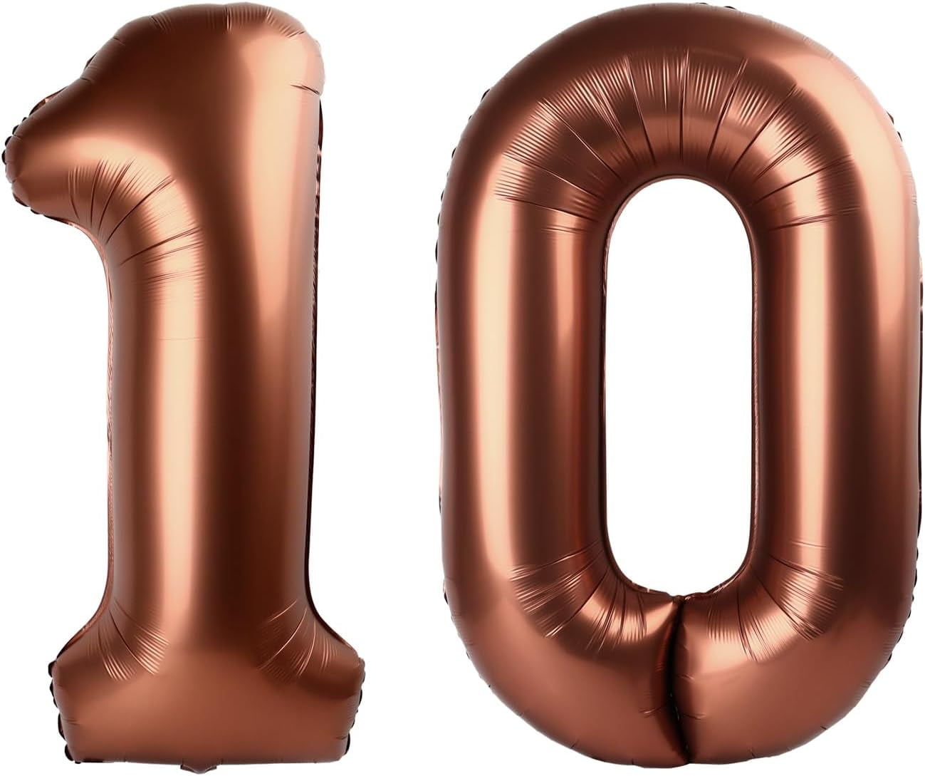 Dark Brown Number 10 Balloon 40 inch, Coffee Brown 10 Number Balloons