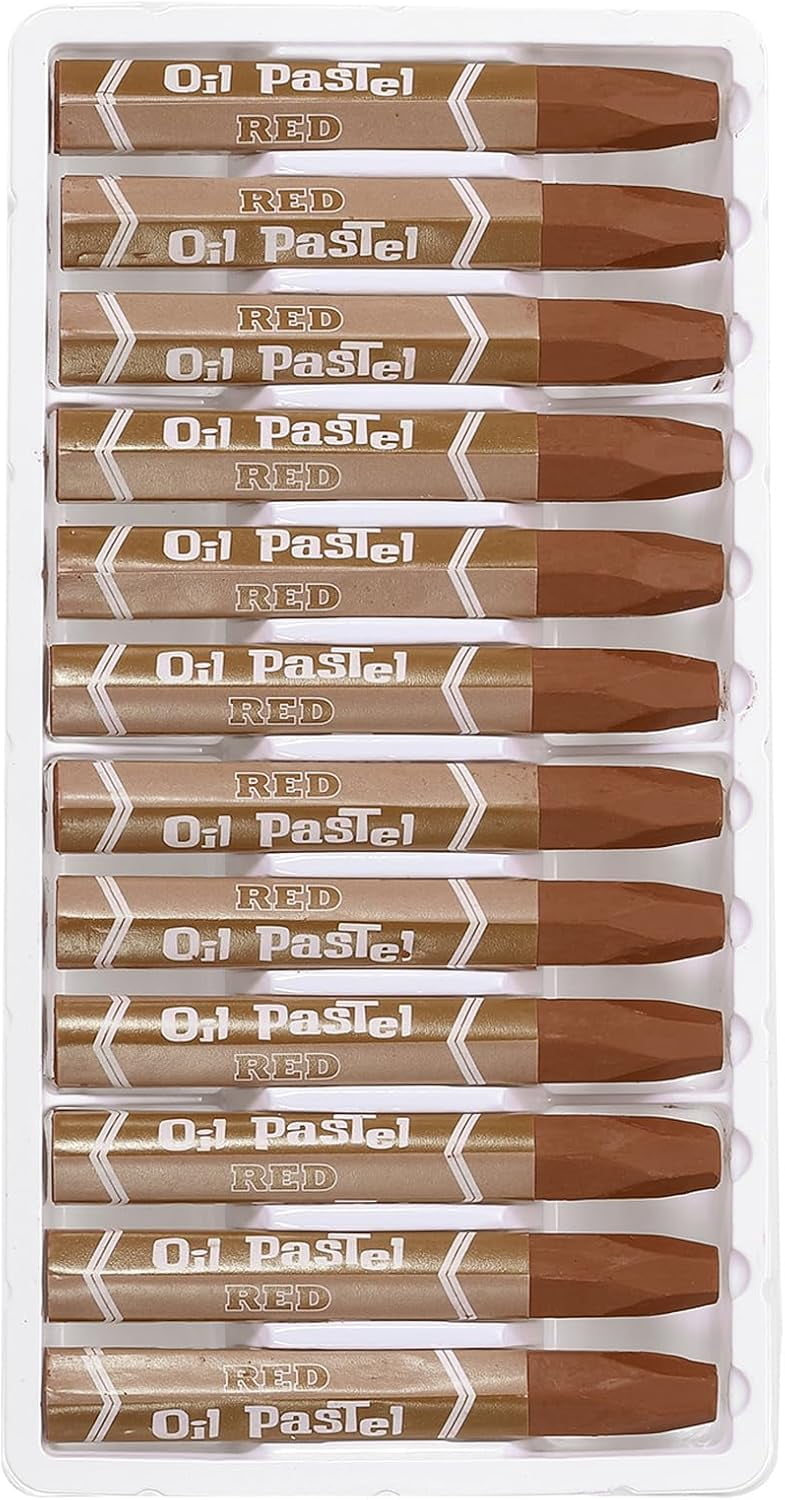 Dark Brown Oil Pastels, 12Pcs Soft Crayons Vibrant and Creamy Pastels Stick Art Supplies for Painting Drawing Blending Graffiti Artists Beginners