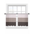thumbnail image 1 of Dark Brown Pink Sheer Curtains 2 Panels Set Retro Flower Pattern Ethnic Style Abstract Sheer Window Curtains Light Filtering Rod Pocket Voile Drapes for Bedroom Living Room 52"x54", 1 of 8
