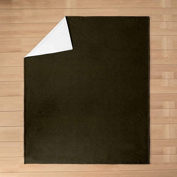 Dark Brown Plush Fleece Blanket for Bed and Couch Soft Warm Throw Blanket