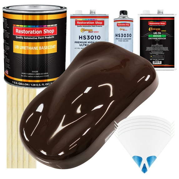Dark Brown Premium Gallon Kit URETHANE BASECOAT Car Auto Paint Kit