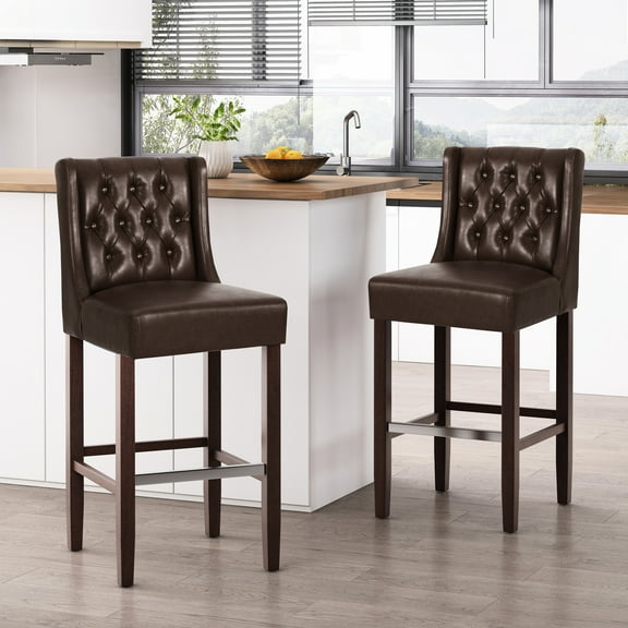 Dark Brown Pu Bar Stool, 44.1 In. Tall, 23.45 Wide, 18.49 Deep, 20.2 Lb Weightiness 44.1-inch Tall , 23.45-inch 18.49-inch 20.2-pound Weight