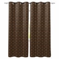 thumbnail image 1 of Dark Brown Rattan Blackout Curtains for Bedroom - 84 Inch Long Light Blocking 2 Panels Set, Vintage Abstract Wicker Texture Thermal Insulated Living Room Drapes Grommet Window Curtains 52"x84", 1 of 8