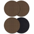 thumbnail image 1 of Dark Brown Rattan Coasters Set of 4, Absorbent Coasters for Drinks, Vintage Abstract Wicker Texture Coaster for Desk Coffee Table Protection, Home Decor House Warming Gifts 4", 1 of 8