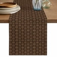 thumbnail image 1 of Dark Brown Rattan Table Runner 90 Inches, Vintage Abstract Wicker Texture Bed Runner Dresser Scarves Tabletop for Indoor Outdoor Parties/Ceremony/Banquet, 13" x 90", 1 of 8