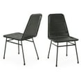 thumbnail image 1 of Dark Brown Rattan and Iron Dining Chairs (Pair) | Good for Coffee Breaks | Sit Comfortably for Short Breaks, 1 of 5