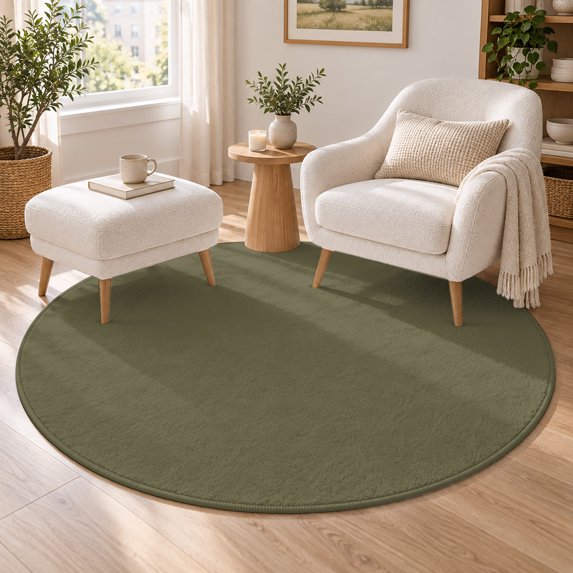 Dark Brown Solid Color Area Rug for Living Room Bedroom Rug 5ft, Simple ...
