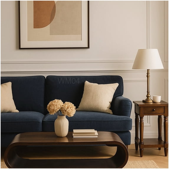 Dark Brown Solid Wood Coffee Table, Open Design with Nordic Legs for Living Room