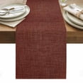 thumbnail image 1 of Dark Brown Table Runner - 90 Inch Long, Kitchen Dining Table Runner Dresser Scarves, Vintage Country Monochrome Chocolate Color Farmhouse Decor for Coffee Tables Wedding Party Banquet, 1 of 7