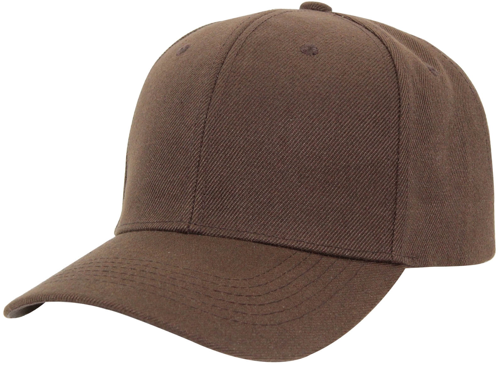 Dark Brown Velcro Closure Adult Unisex Baseball Cap
