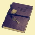 thumbnail image 1 of Dark Brown Vintage Key String Leather Notebook, PU Leather Bound Diary Journal, Portable Writing Note Book, Travel Diary for Home Office Note Taking and Planning, Dark Brown, 3.9*5.5*0.8in, 1 of 6