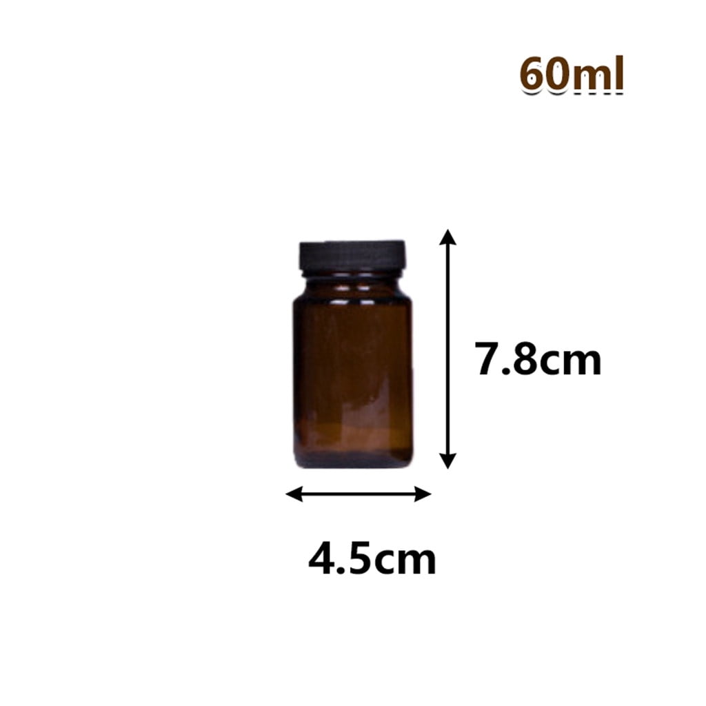 Dark Brown Wide Mouth Glass Bottle Lightproof Health Products Separate ...