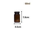 thumbnail image 1 of Dark Brown Wide Mouth Glass Bottle Lightproof Health Products Separate Bottling/ Brown Wide-Mouth Light-Proof Glass Bottle For Dispensing Health Products And Medicines, 60Ml, 1 of 2