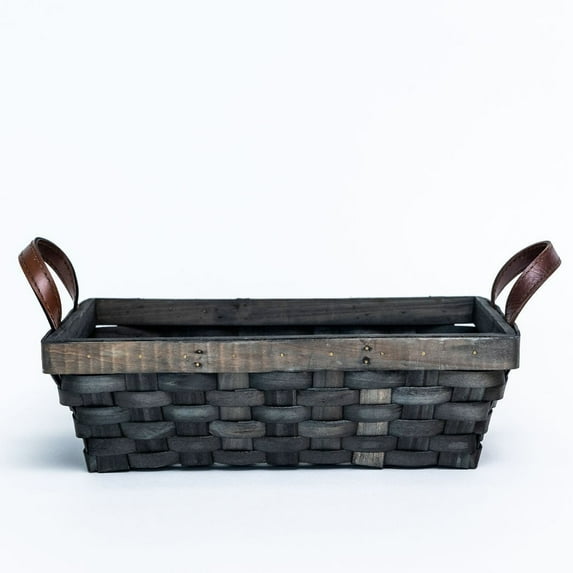 MDR Trading Inc. AI-5140DT_Q01 Dark Brown With Faux Leather Handles Basket