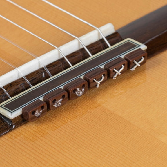 Dark Brown Wood Effect Classical Flamenco Acoustic Nylon Guitar String Beads