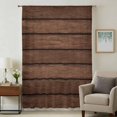 thumbnail image 1 of Dark Brown Wooden Sheer Curtains 63 Inches Long, Vintage Western Country Wooden Board Light Filering Curtains, Breathable Simi Curtain Privacy Drapes for Living Room Bedroom Window Treatment, 1 of 9