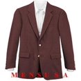 thumbnail image 1 of Dark Burgundy ~ Maroon Blazer~ Wine Color Designer Casual Cheap Priced Fashion Mens Wholesale Blazer Dress Jacket 2 Button Front 4 On Sleeves Fully Lined Metal Button (Men + Women), 1 of 1