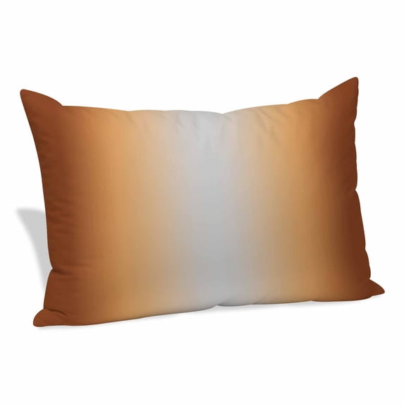 Dark Burnt Orange Ombre Pillow Covers, Linen Long Throw Pillow Case, Modern Grey Gradient Farmhouse Art Holiday Pillow Protector Decorative Cushion Cover for Living Room/Bedroom 24" x 36"