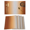 thumbnail image 1 of Dark Burnt Orange Ombre Placemats Set of 6, Modern Grey Gradient Farmhouse Art Placemats for Dining Table, Place Mats for Kitchen Tabletop, Waterproof Wipeable Dining Table Mats Set, 1 of 9