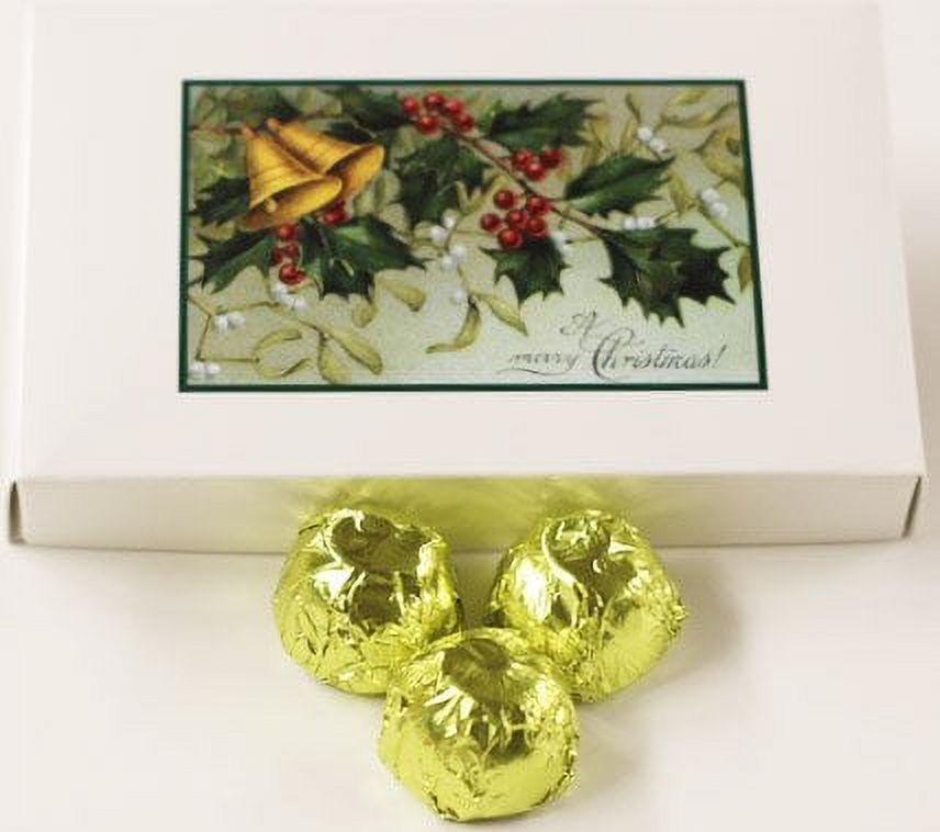 Dark Butter Truffle Cream Filling Candies With Chartreuse Foils In A 1