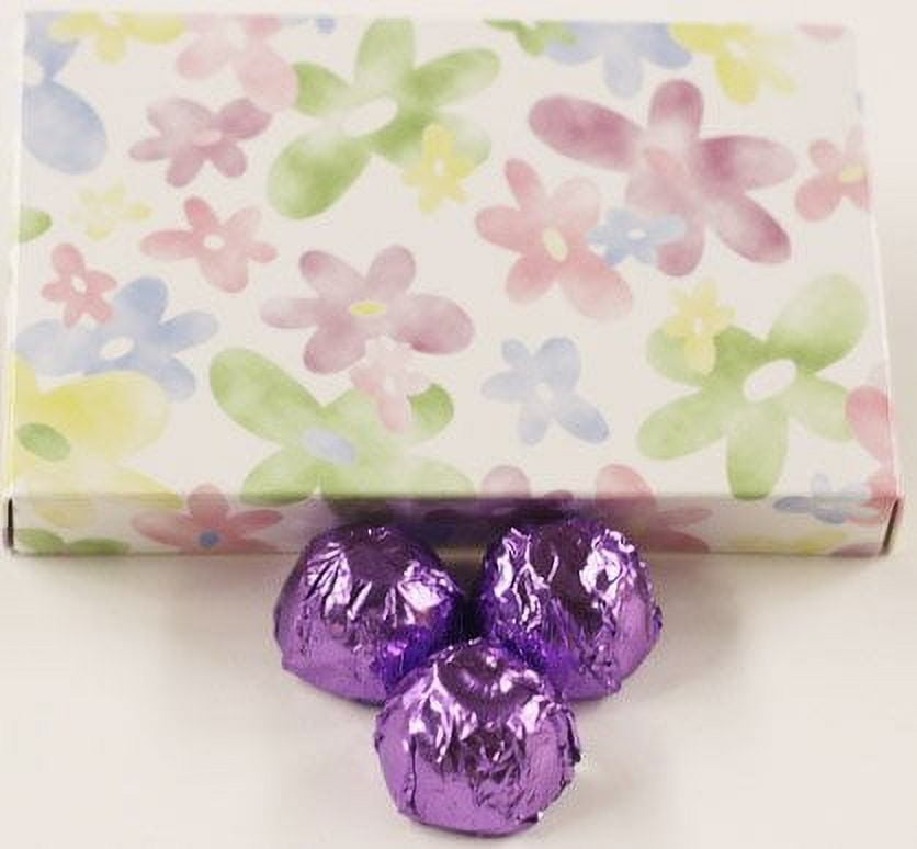 Dark Butter Truffle Cream Filling Candies With Violet Foils In A 1