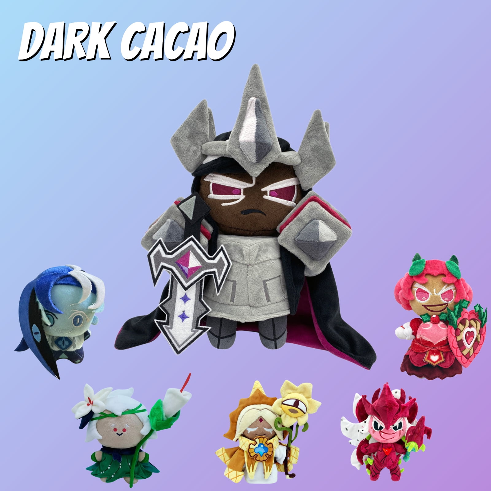 Dark Cacao Cookie Plush - 9.84 Inch Official Merch, Soft Stuffed
