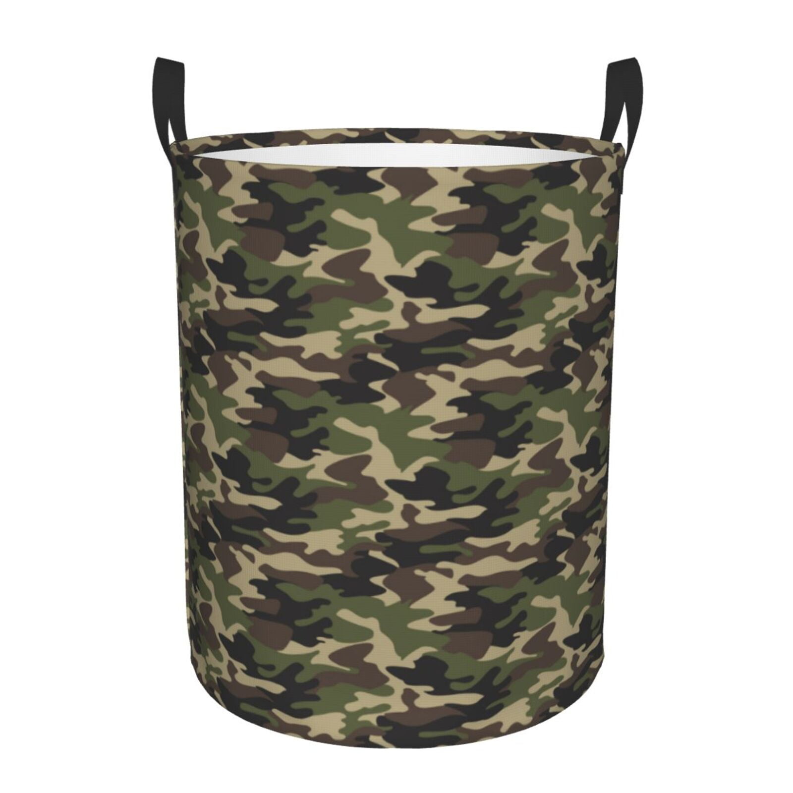 Military Green Camo Print Laundry Basket