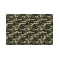 Dark Camouflage Green Placemats Set of 4, Indoor/Outdoor Table