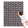 thumbnail image 1 of Dark Cartoon Unicorn Horse Flower Pattern Blanket,Comfortable Soft Flannel Throw Blanket,All Season,Warm Lightweight Blankets for Sofa Bed Couch Living Room Chair,30"x40", 1 of 4
