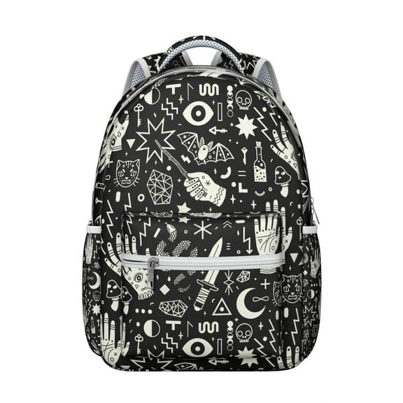 Dark Celestial Art Backpack Durable Waterproof Composite Oxford Cloth with Astral Star Pattern, Adjustable Straps, Breathable Padding for Travel and School Activities