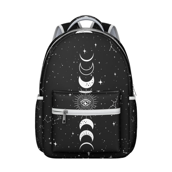 Dark Celestial Art Backpack Durable Waterproof Composite Oxford Cloth with Astral Star Pattern, Adjustable Straps, Breathable Padding for Travel and School Activities