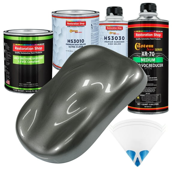 Dark Charcoal Metallic Prem Quart Kit Low VOC URETHANE BASECOAT Auto Paint Kit