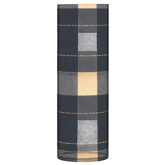 Dark Checkered Pattern Vase Flower Vase Clear Unbreakable Plastic Tall Decorative 11.8in