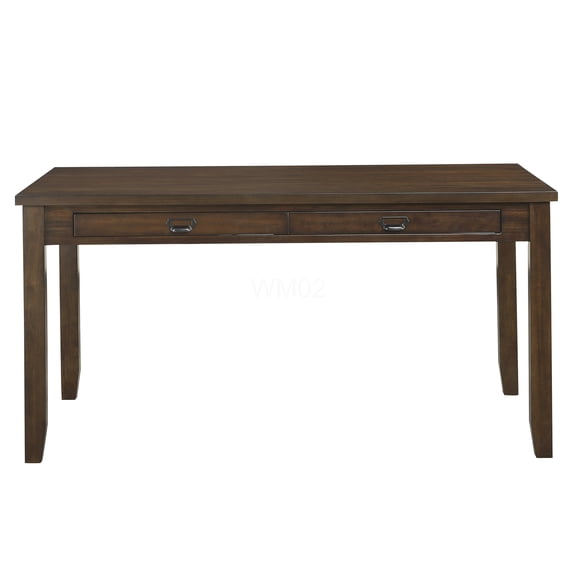 Dark Cherry Finish Transitional Dining Table with 4 Drawers, Wooden Kitchen Table for 6