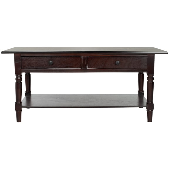 Dark Cherry Home Collection Boris Distressed Cream Coffee Table with