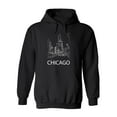 thumbnail image 1 of Dark Chicago Cityscape Hoodie Men -Image by Shutterstock, Male 4X-Large, 1 of 4