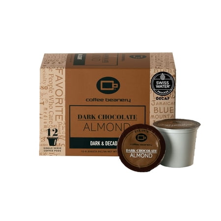 Dark Chocolate Almond Coffee Pods Regular or Decaf: Decaf, Size: 12ct Pods